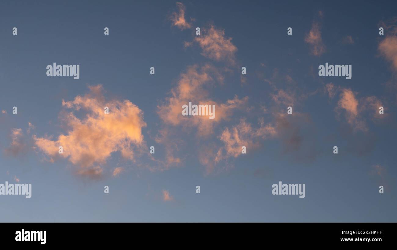 Sky with red-colored clouds Stock Photo
