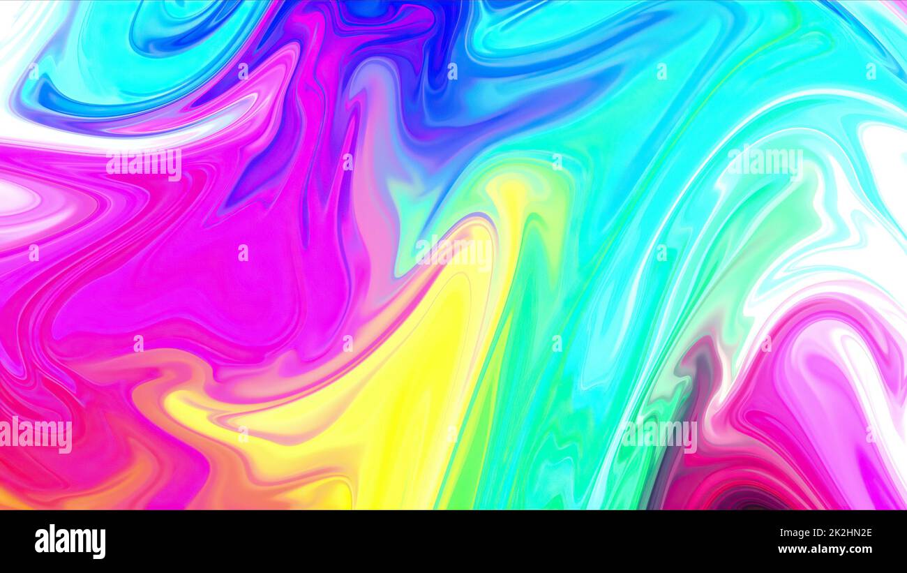 Colorful paint mix with gradient vivid colors Stock Photo