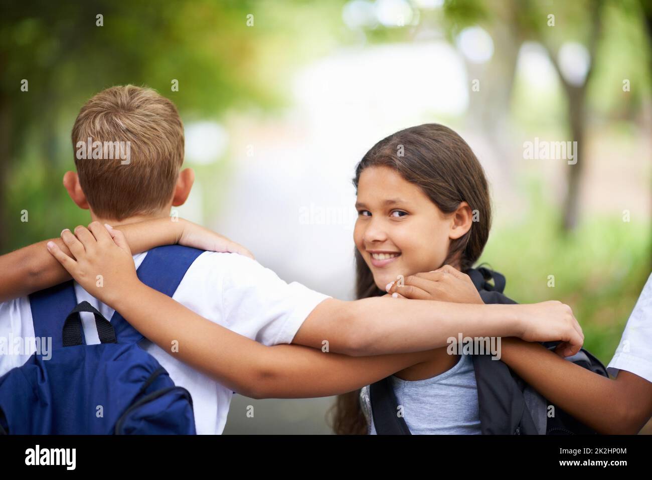 They love school. Cropped shot of elementary school kids. Stock Photo