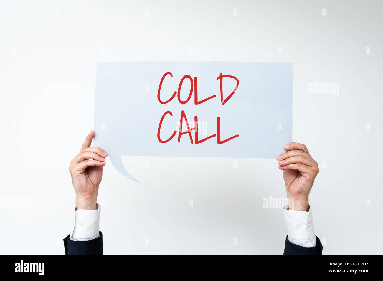 Text caption presenting Cold Call. Conceptual photo Unsolicited call made by someone trying to sell goods or services Stock Photo