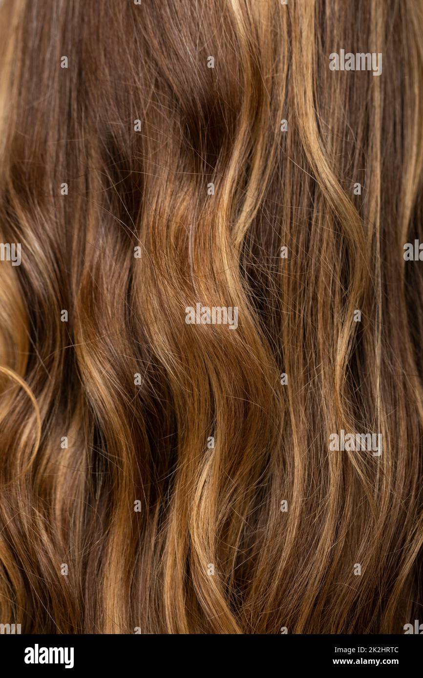 Closeup of healthy curly hair Stock Photo