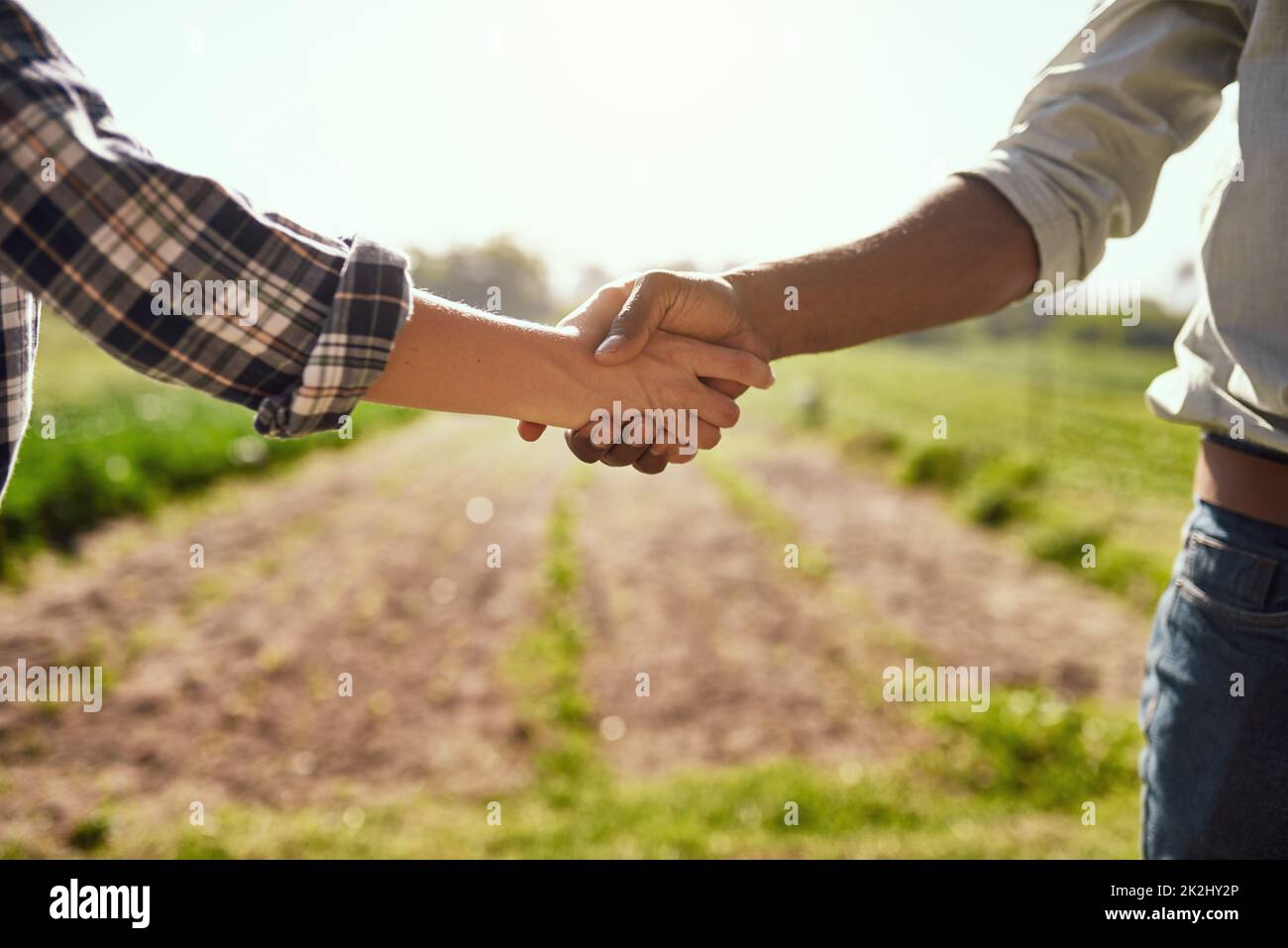 Two farmers shaking hands hi-res stock photography and images - Alamy