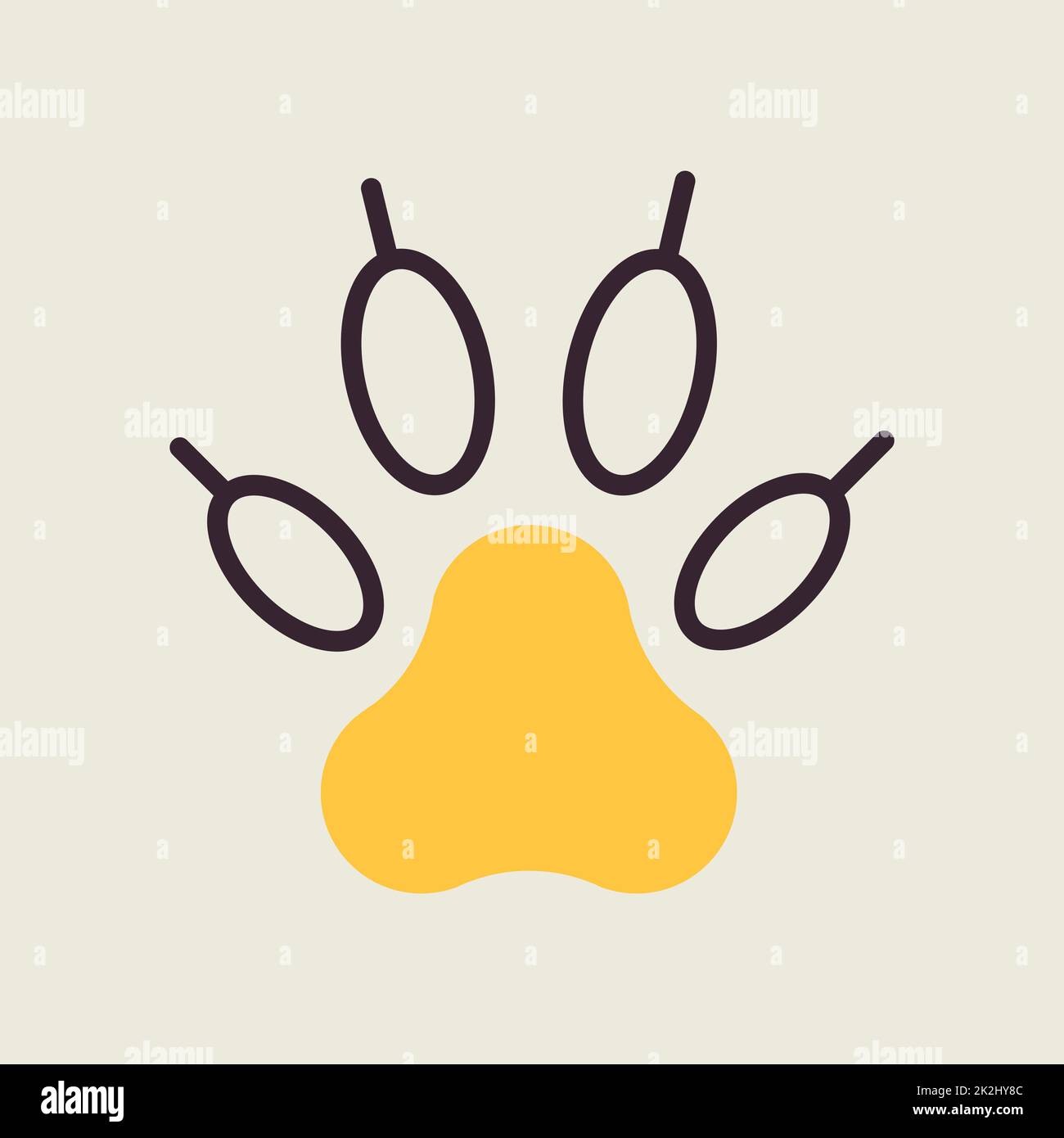 Predatory paw vector icon. Pet animal sign Stock Photo