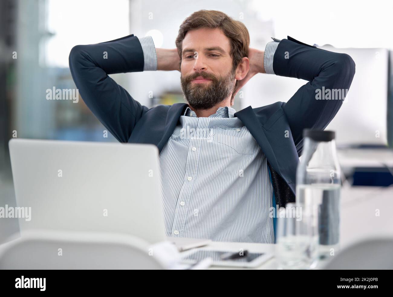 The satisfaction of a job well done Stock Photo