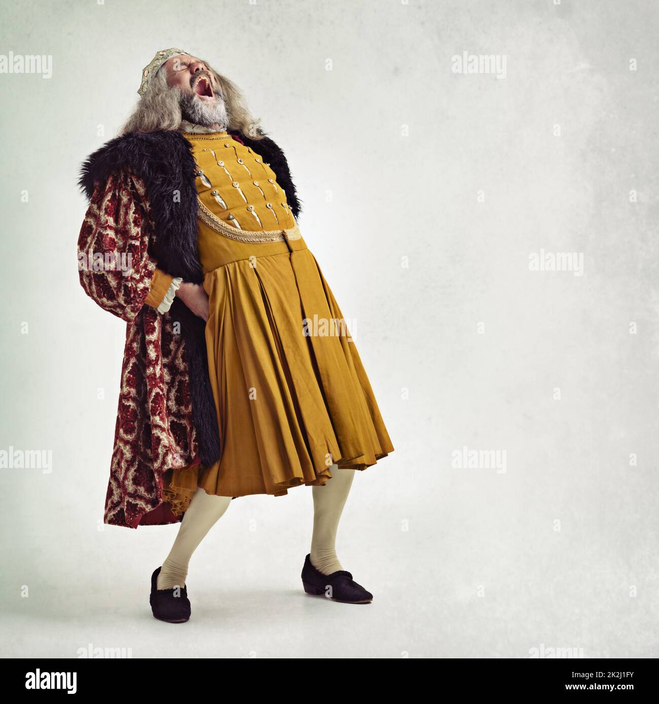 Bearded king laughing hi-res stock photography and images - Alamy