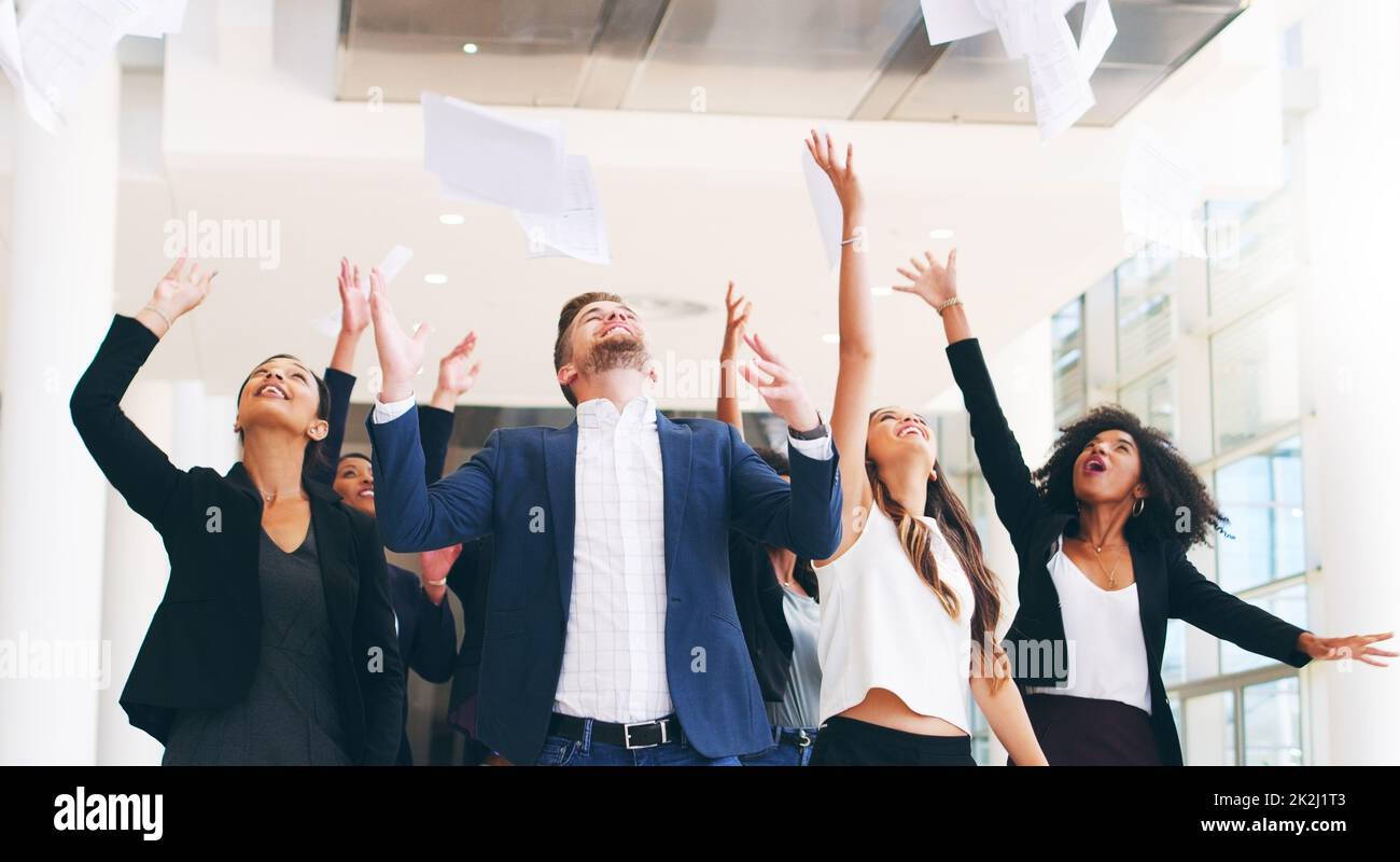 When morale goes up, so do sales Stock Photo