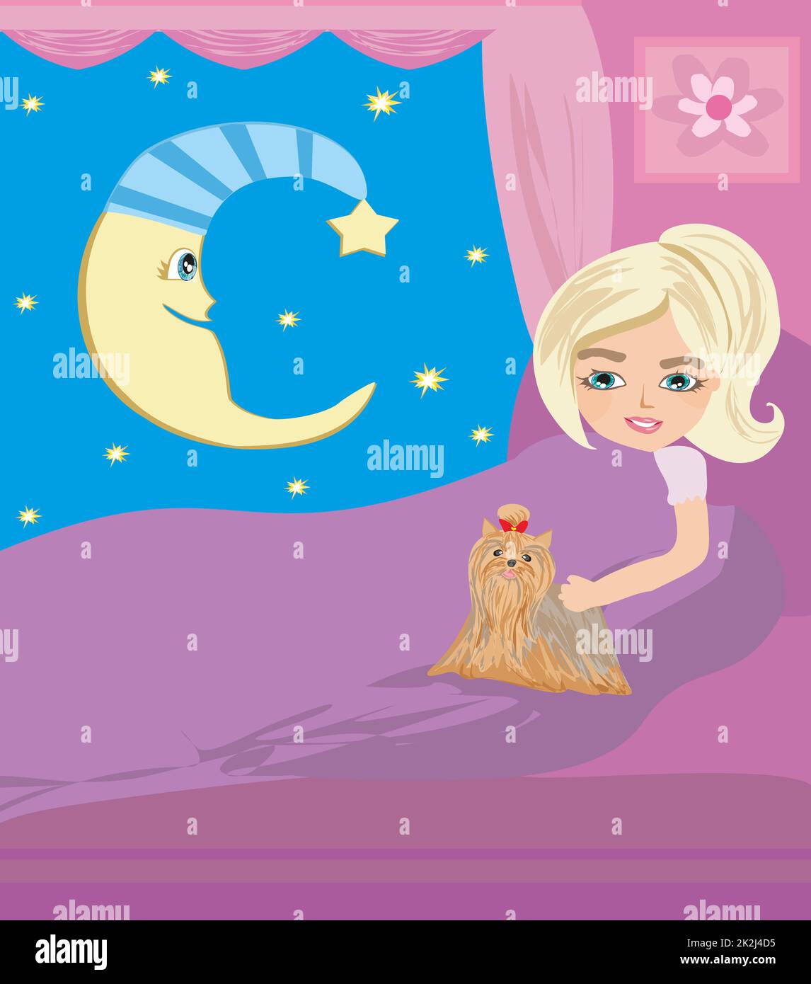 Child window stars night hi-res stock photography and images - Alamy