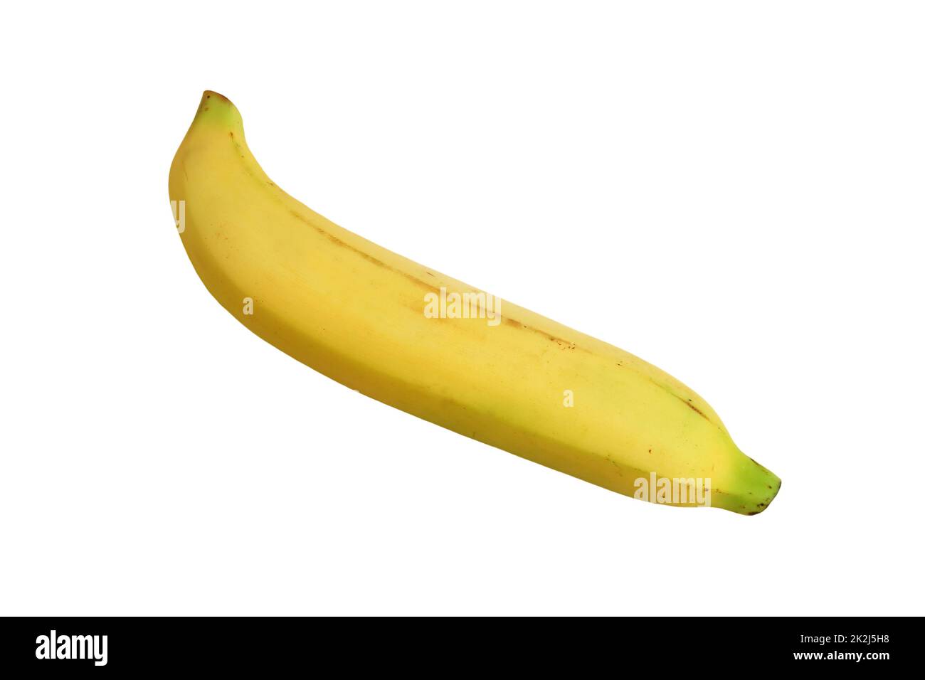 A finger of fresh ripe banana isolated on white background Stock Photo