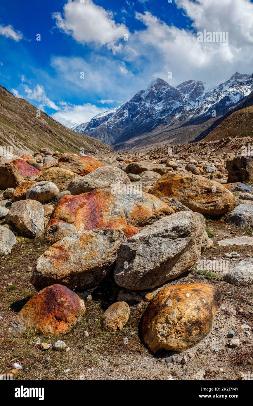 Lahaul Valley in indian Himalayas, India Stock Photo