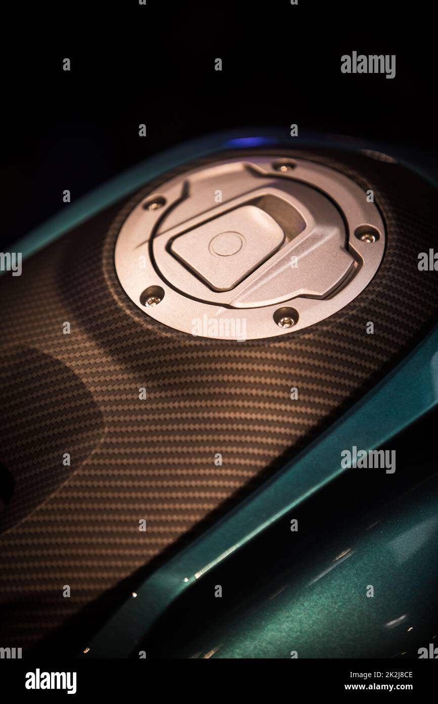 Motorcycle gas tank lid Stock Photo Alamy
