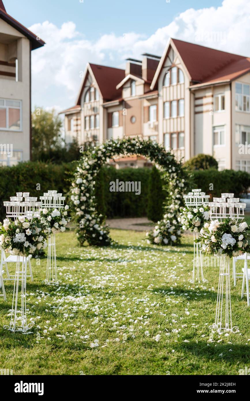 wedding ceremony area Stock Photo