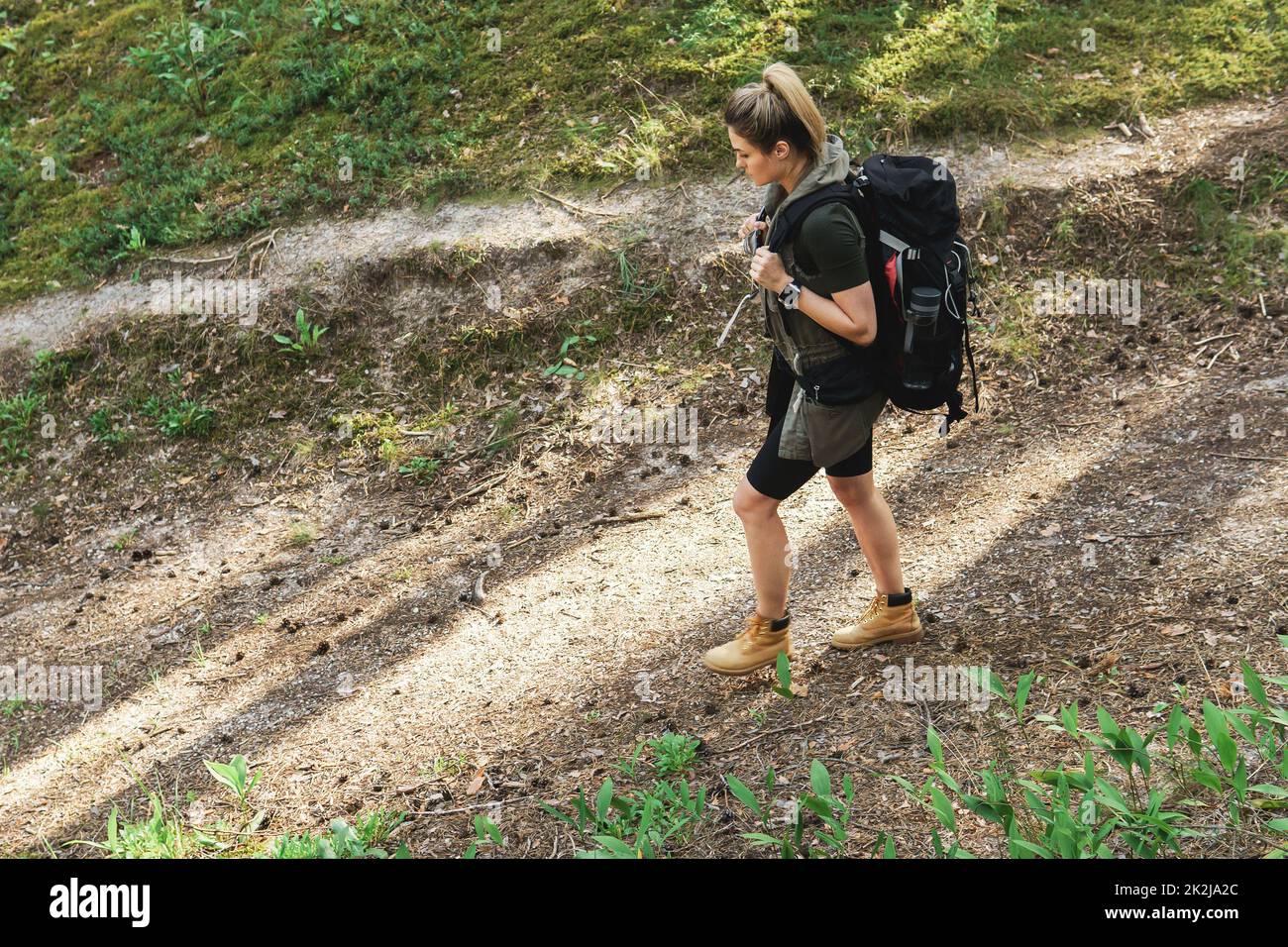 Female traveler backpack in hi-res stock photography and images - Alamy