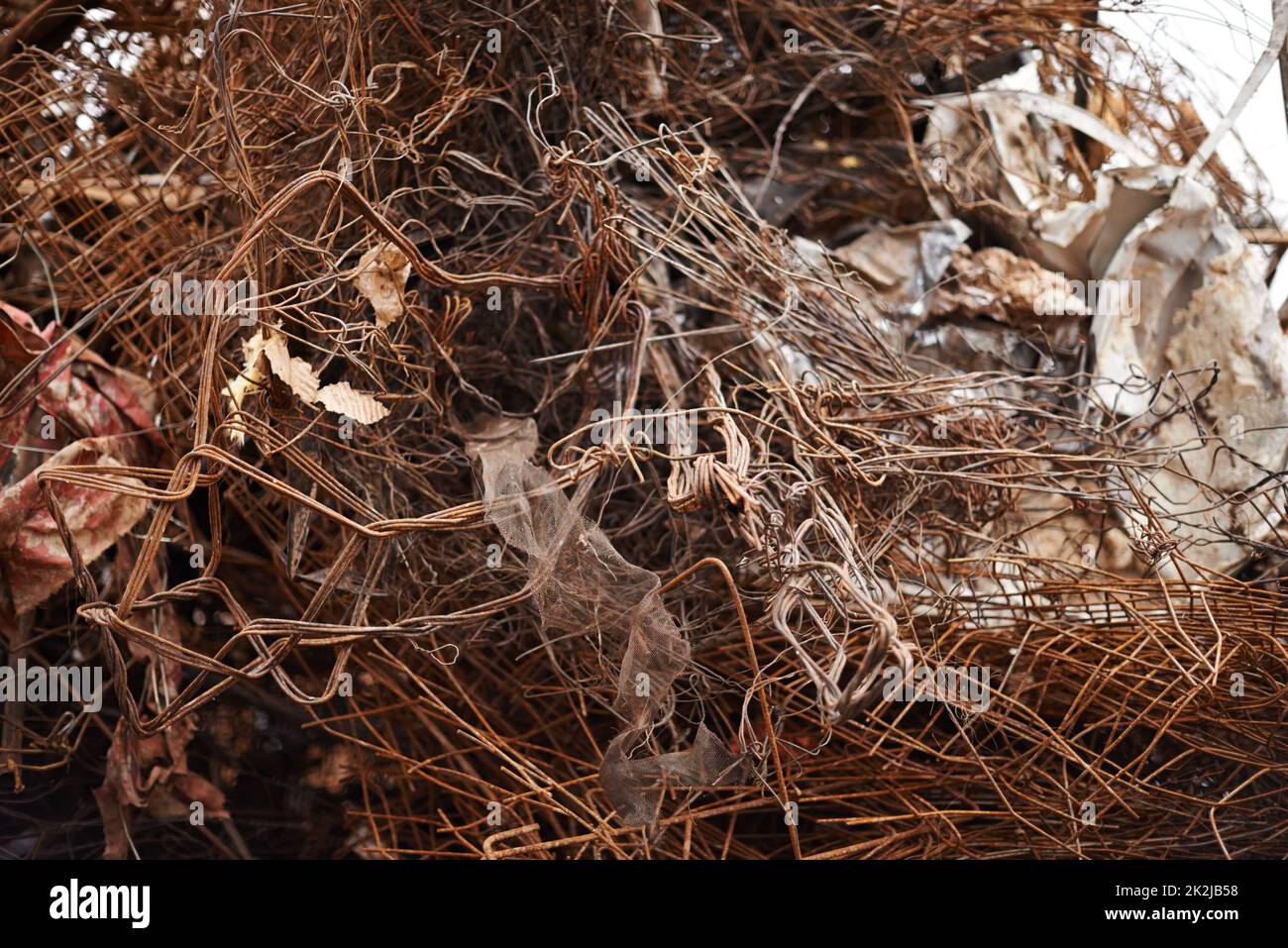 The metal industry. Metal at a scrap yard. Stock Photo