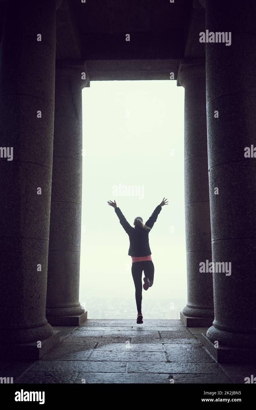 Rear view shot young woman hi-res stock photography and images - Alamy