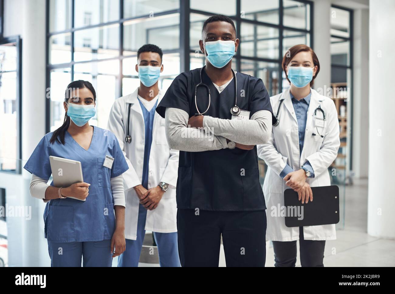 Its important to keep yourself protected. Shot of a group of doctors