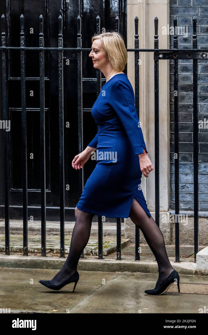 London, UK. 23rd Sep, 2022. Prime Minister Liz Truss, leaves No 10 following Kwasi Kwarteng, Downing Street who is making a statement on the government's plans for growth. Credit: Guy Bell/Alamy Live News Stock Photo