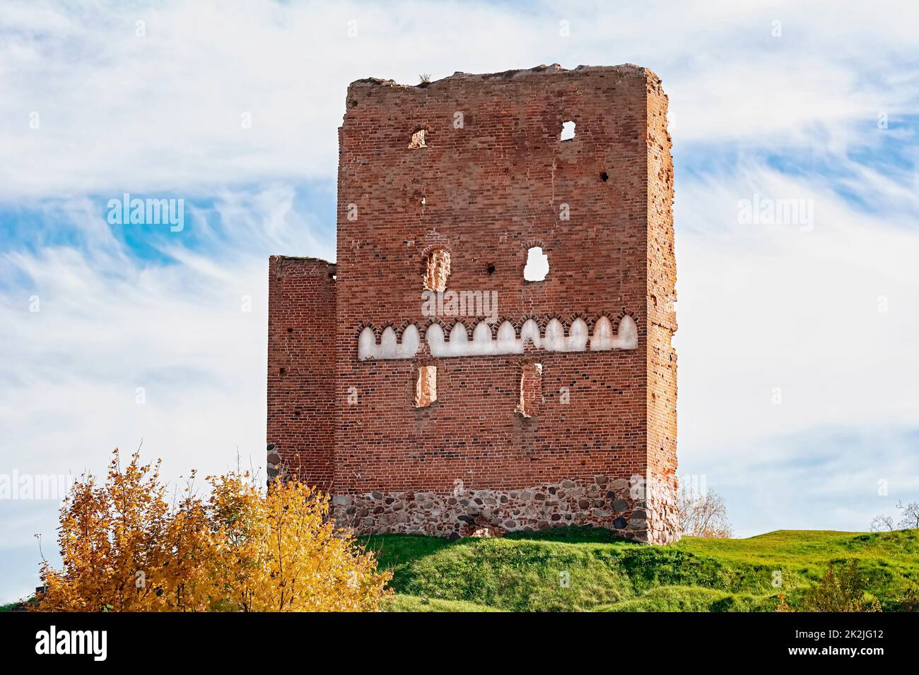 Livonian Order stronghold fortress Stock Photo