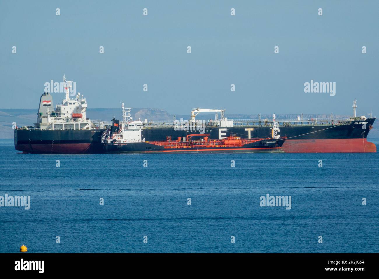 ETC NEFERTARI, Oil Products Tanker, Weymouth Bay Stock Photo