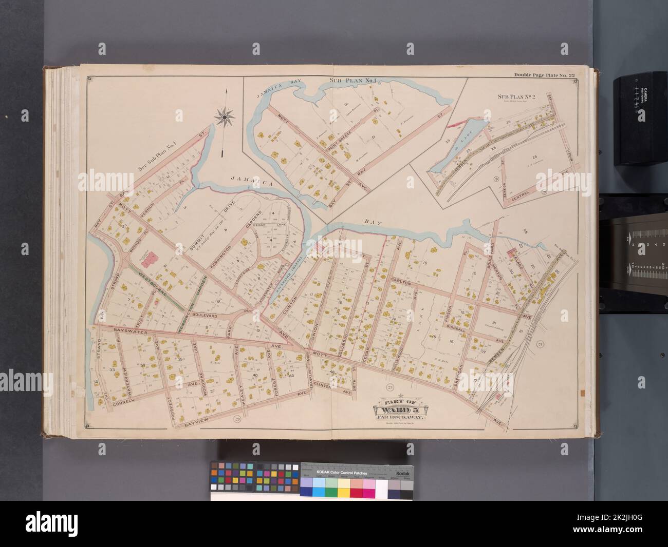Cartographic Maps 1901 Lionel - Cartographic Maps 1901 Lionel Pincus And Princess Firyal Map Division Queens New York Ny Queens V 1 Double Page Plate No 22 Part Of Far Rockaway Ward 5 Map Bounded By Bay St Jamaica Bay Remsen Ave Mott Ave Bayview Ave The Strand 2K2JH0G
