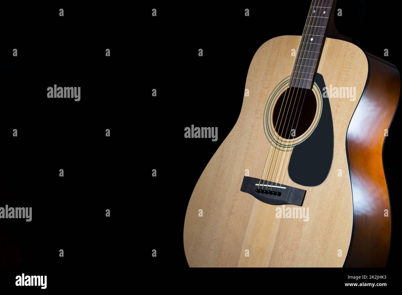 Fashionable acoustic guitar Stock Photo