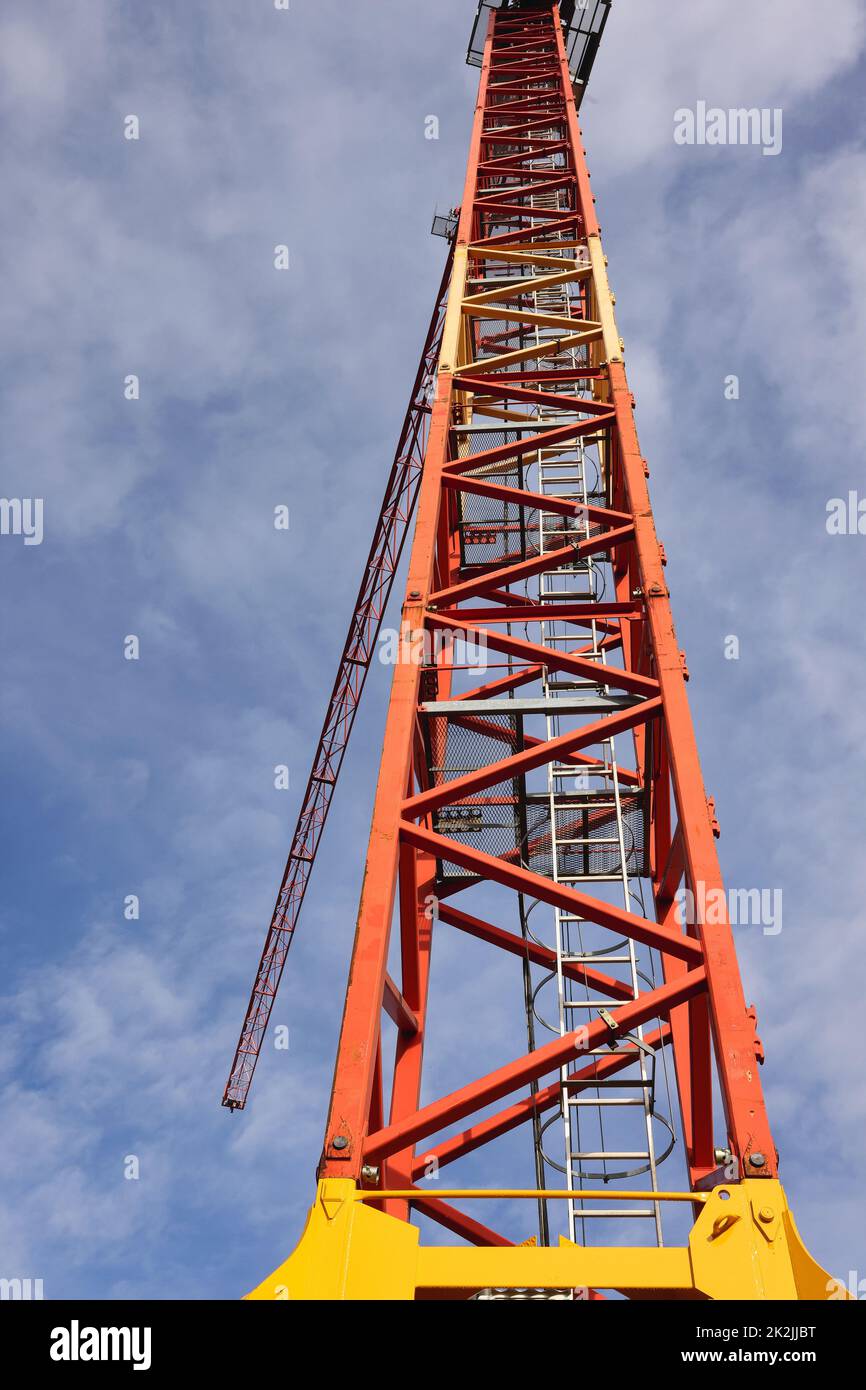 construction crane against the cloudy sky Stock Photo - Alamy