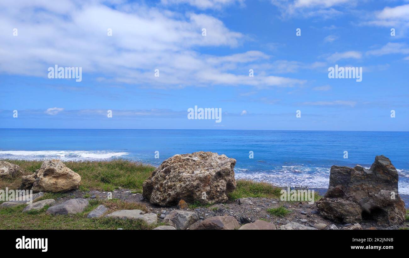 The Provincial Highway 26 (Pingtung, Taiwan), Xuhai Tribe, Pingtung. The most beautiful coastal road in Taiwan. Stock Photo