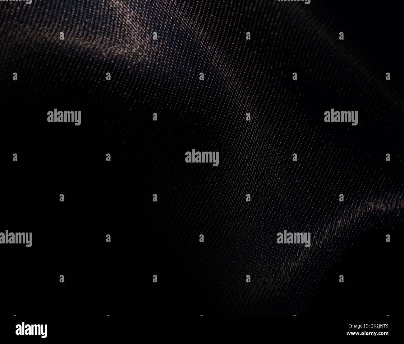 Black shiny polyester fabric background for graphic design, banner, poster. Stock Photo