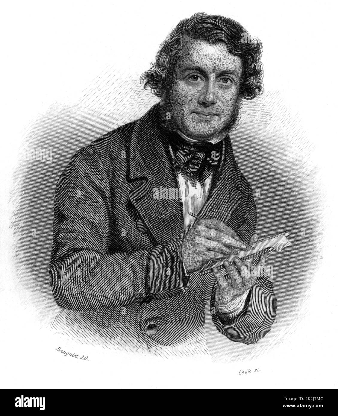 Alfred Crowquill (pseudonym of Alfred Henry Forrester 1804-1872) English writer and illustrator. A contributor to the early volumes of 'Punch'. Engraving, 1846. Stock Photo