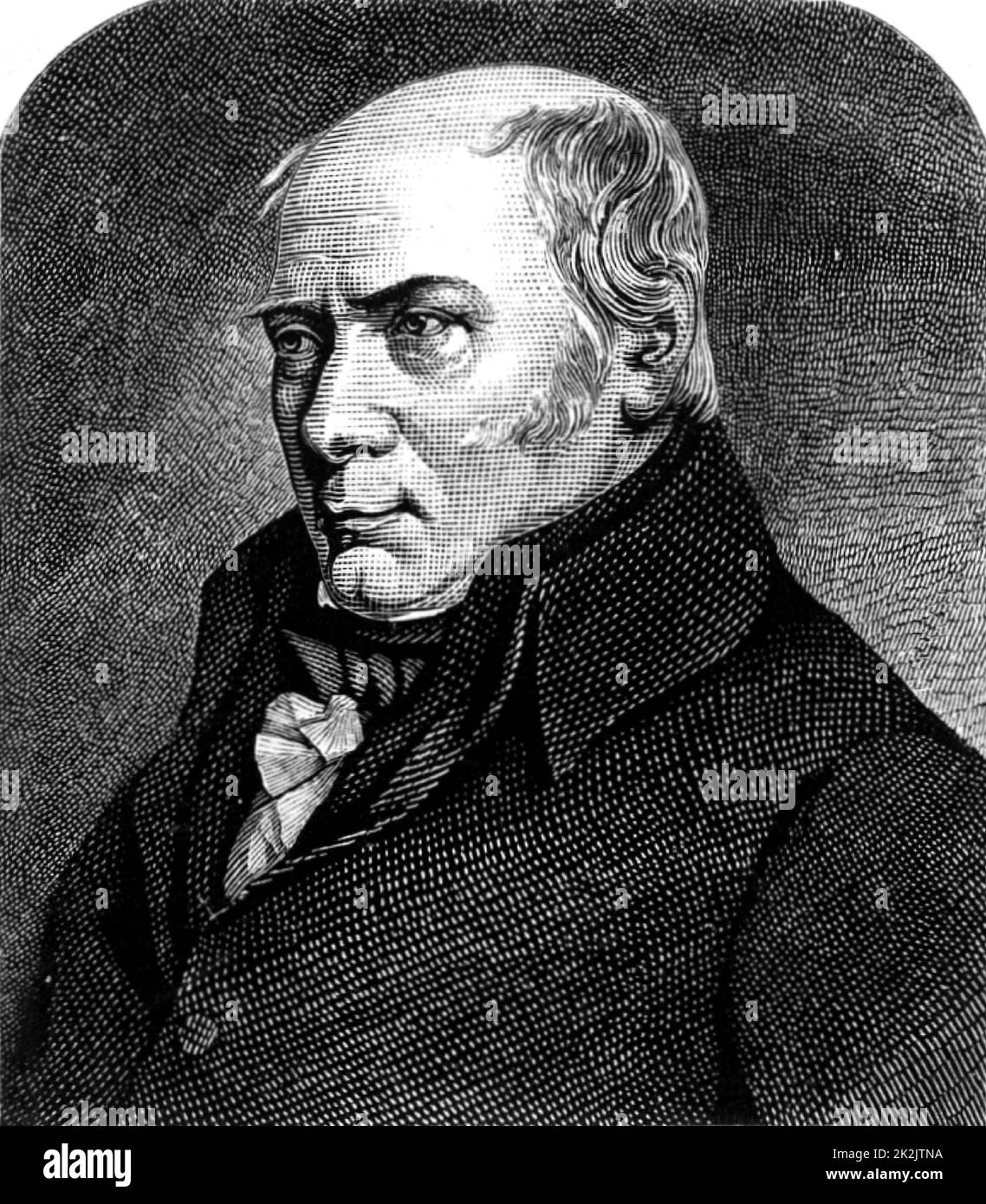 William Smith (1769-1839) English geologist founder of stratigraphical geology. His insight into geological strata was gained while he was working as a canal surveyor. From 'Life of Sir Roderick I. Murchison' by Archibald Geikie (London, 1875). Engraving. Stock Photo