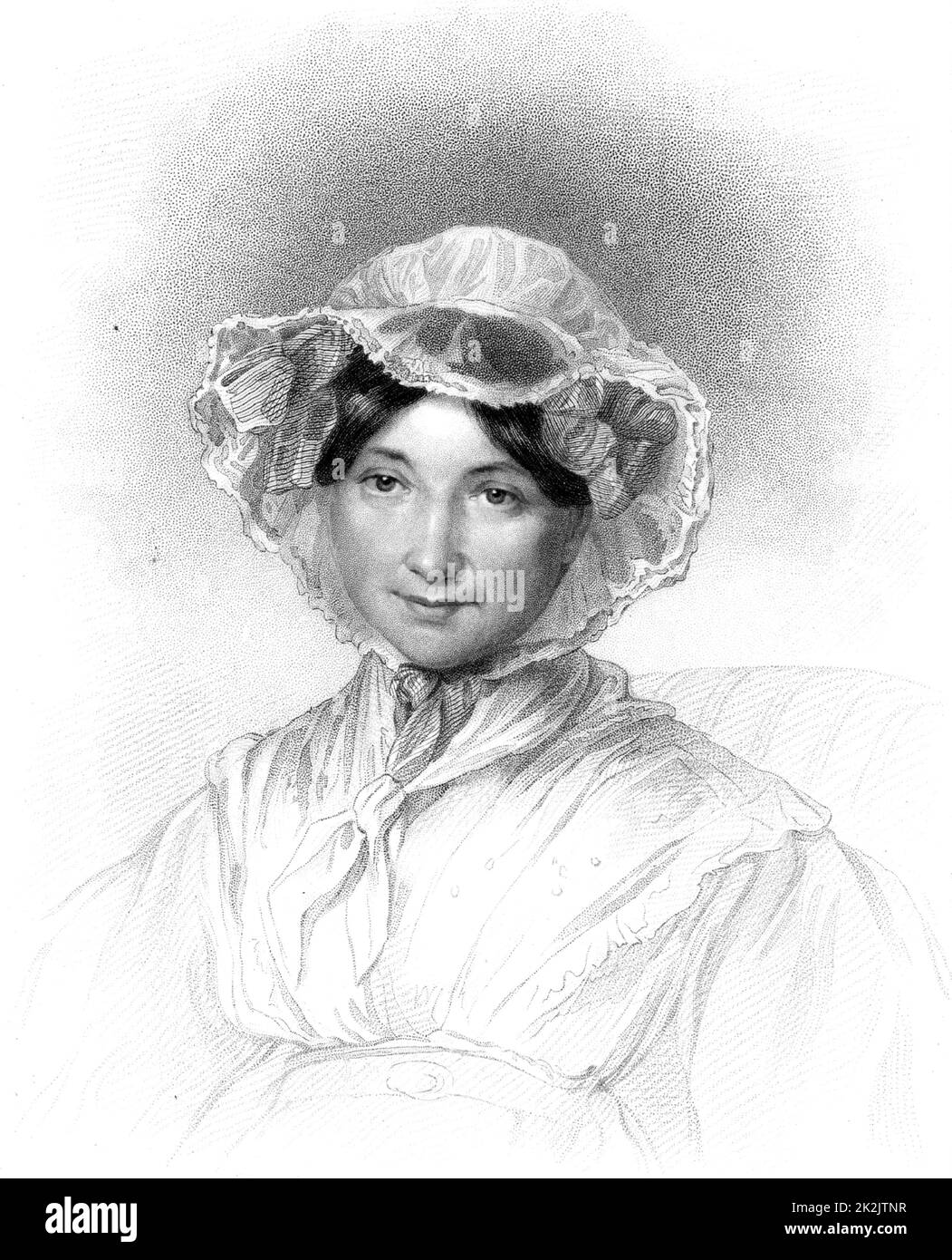 Frances Trollope (born Milton - 1780-1863) English writer and novelist. Mother of the novelist Anthony Trollope (1815-1882). Engraving published London 1835. Stock Photo