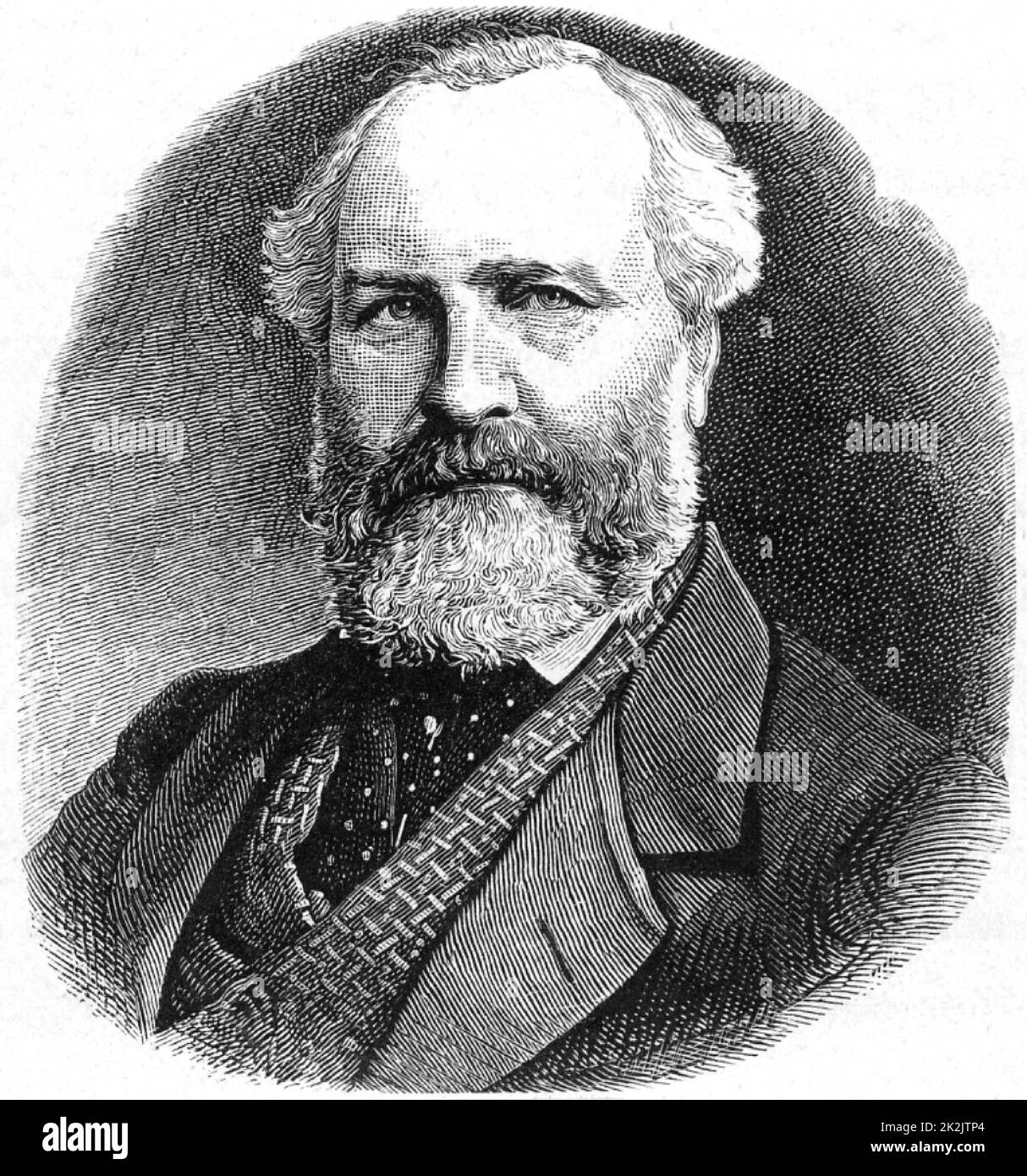 Thomas Davidson (1817-1885) British palaeontologist. From 'Life of Sir Roderick I. Murchison' by Archibald Geikie (London, 1875). Engraving. Stock Photo