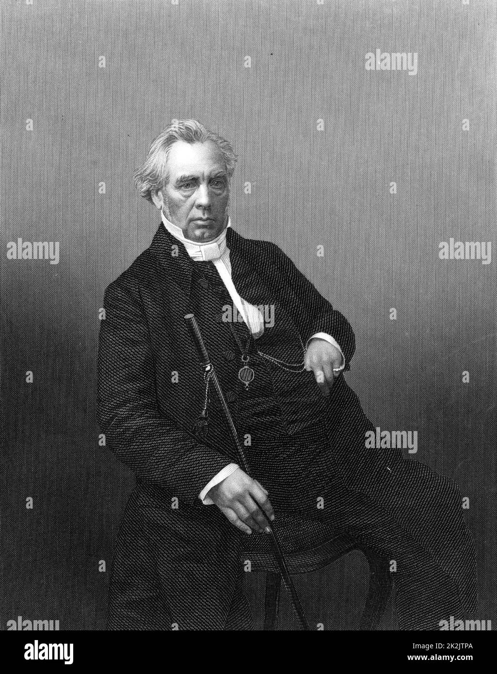 Samuel Dousland Waddy (1804-1876) English Wesleyan minister born at Burton-on-Trent. President of the Wesleyan Conference 1859. Engraving from 'The Illustrated News of the World' (London, c1860). British Religion Christian Protestant Non-Conformis. Stock Photo