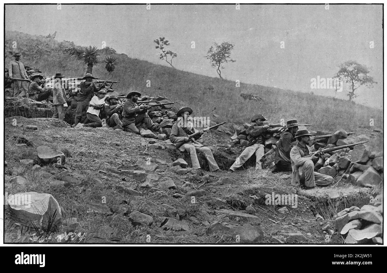 Boers besieging Ladysmith. Siege lasted from l November 1899-28 February 1900. 2nd Boer War 1899-1900. Stock Photo