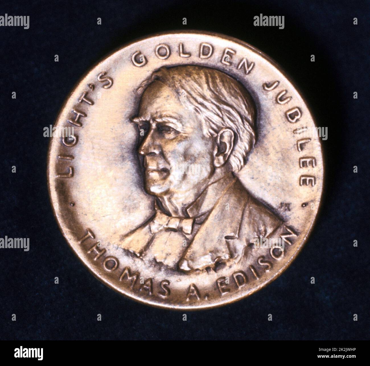 Thomas Alva Edison (18471931) American physicist and inventor. From the obverse of a medal