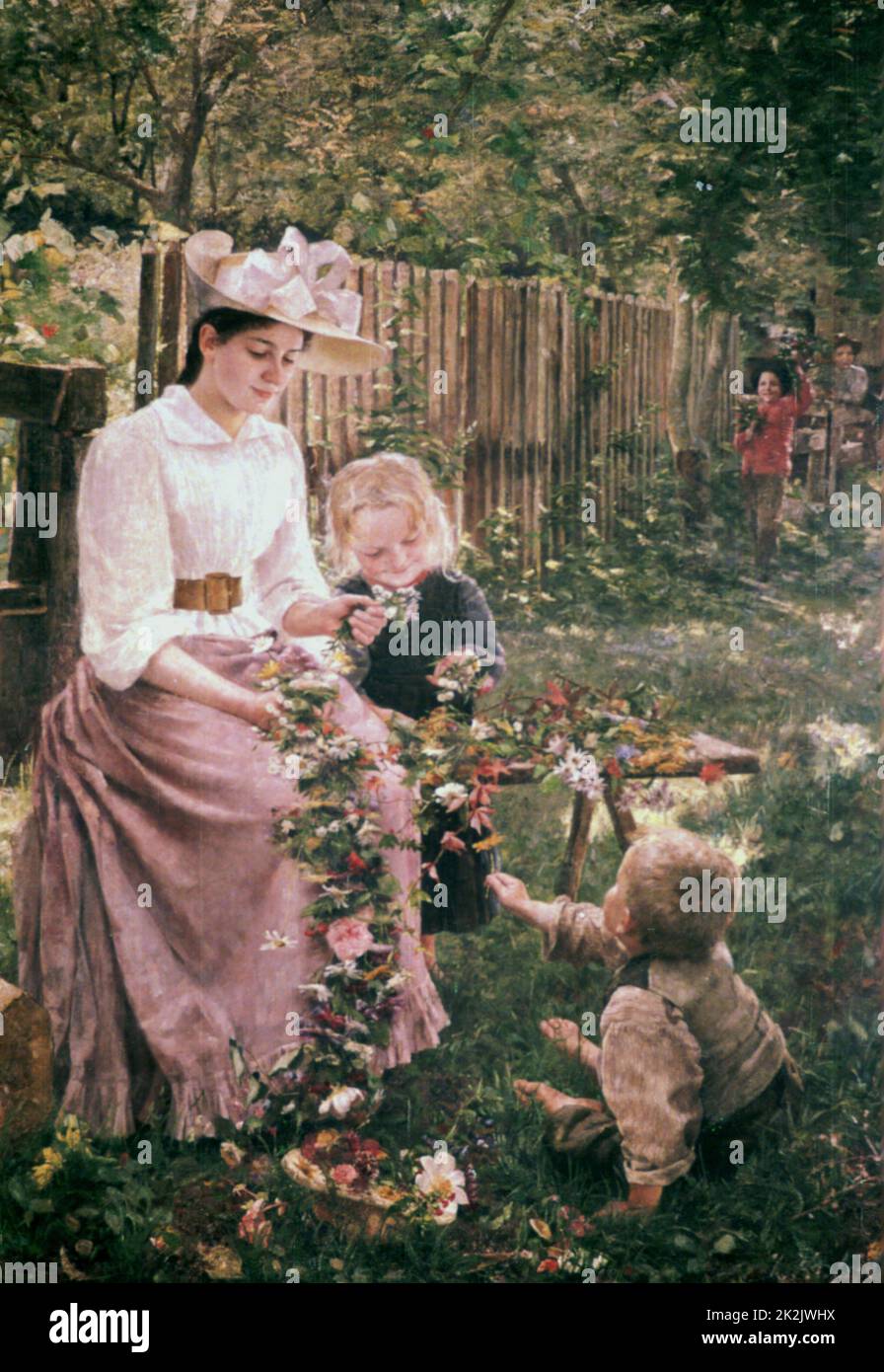 Ivana Kobilca Slovene school Summer 1889-1890 Oil on canvas Ljubljana, National Gallery Stock Photo