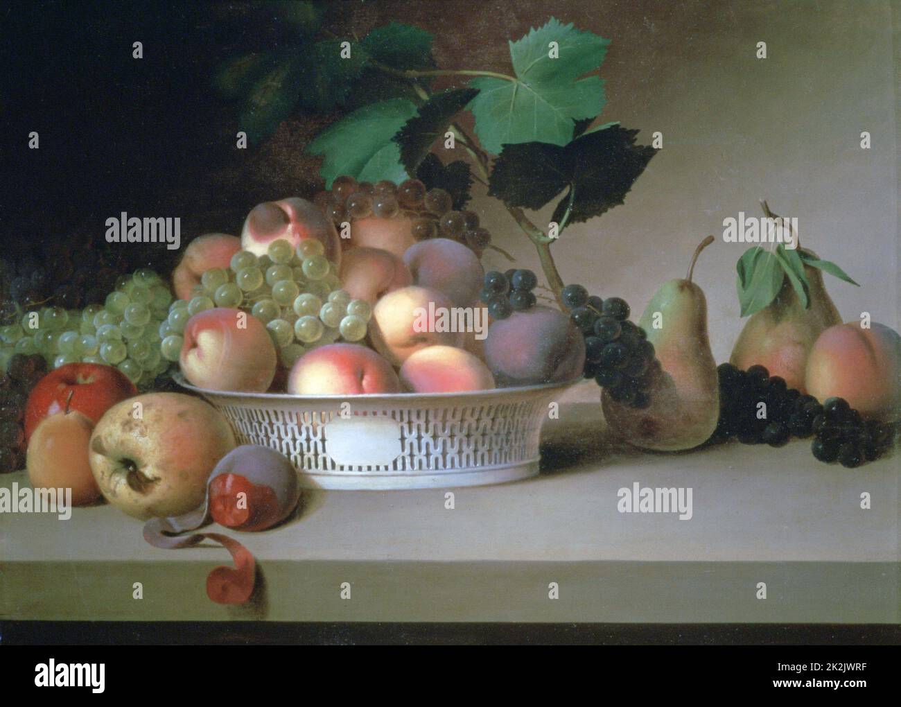 James Peale American school Still Life with Fruits (Abundance of Fruits) c.1820-1825 Oil on panel (48.9 x 66 cm) Hanover, Hood Museum of Art Stock Photo