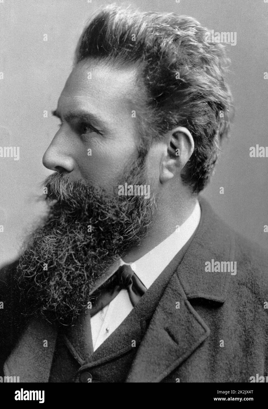 Wilhelm Konrad von Roentgen (1845-1923) German physicist: X-rays. Nobel prize for Physics 1901. Courtesy Nobel Foundation Stock Photo