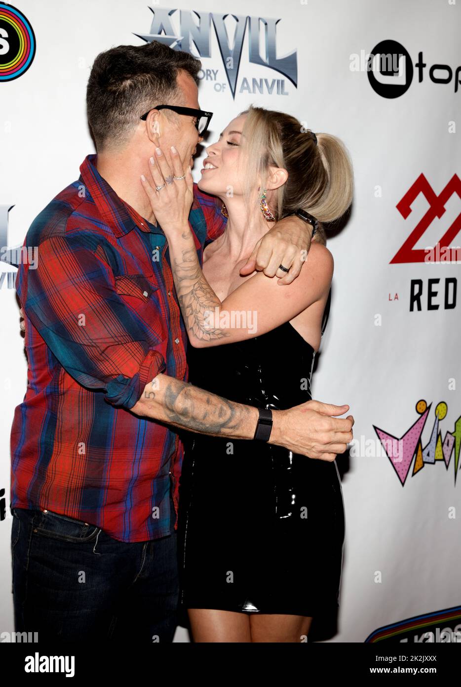 Los Angeles, CA - Sept 22, 2022 - Steve O and Lux Wright attend the red-carpet premiere of the