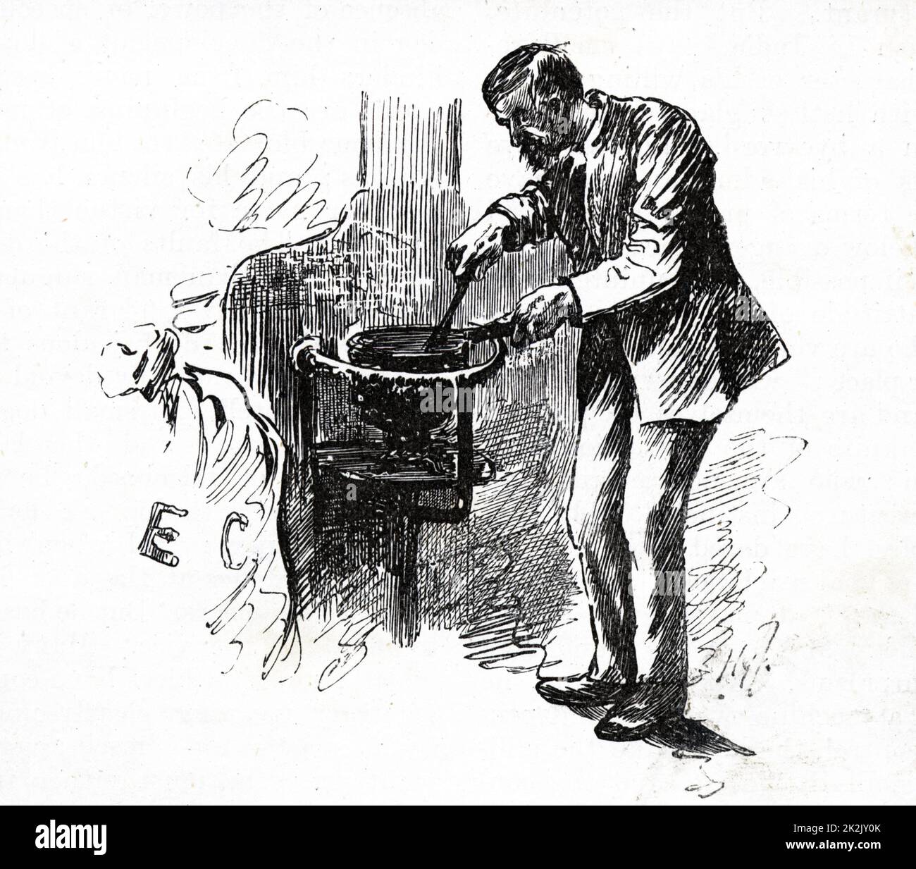 'Heating the wax with which mail bags were sealed before dispatch. The ...