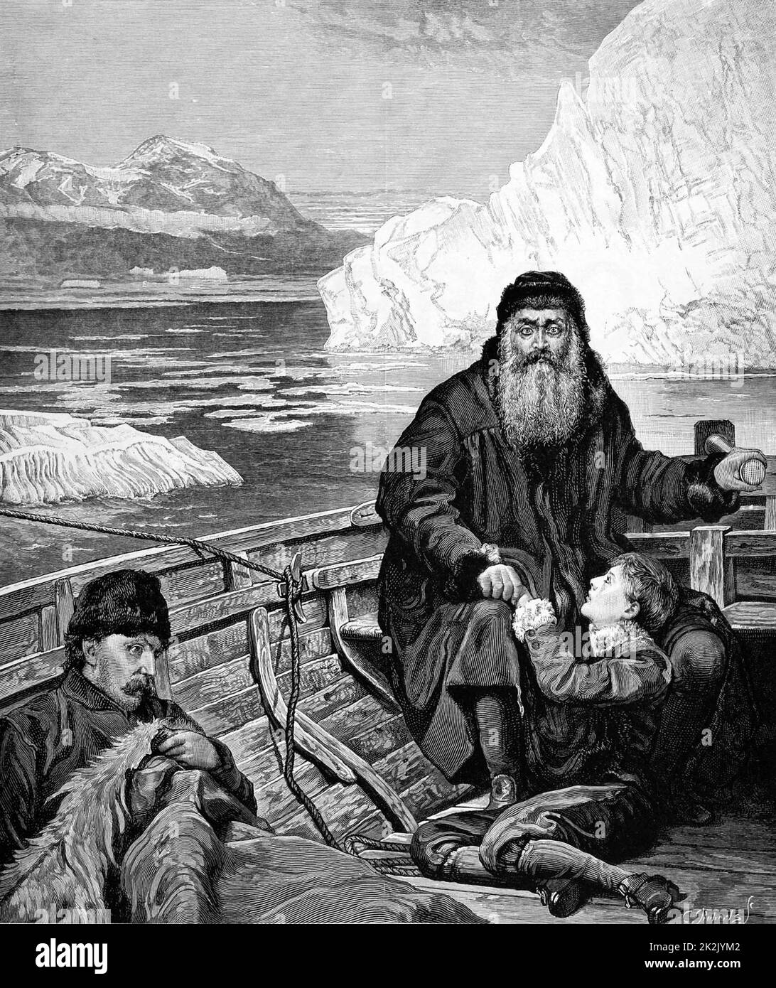 The Last Voyage of Henry Hudson. Henry Hudson (c. 1560 – 1611?) English sea explorer and navigator in the early 17th century. After several voyages on behalf of English merchants to explore a prospective Northeast Passage to India, Hudson explored the region around modern New York City while looking for a western route to Asia under the auspices of the Dutch East India Company. Stock Photo