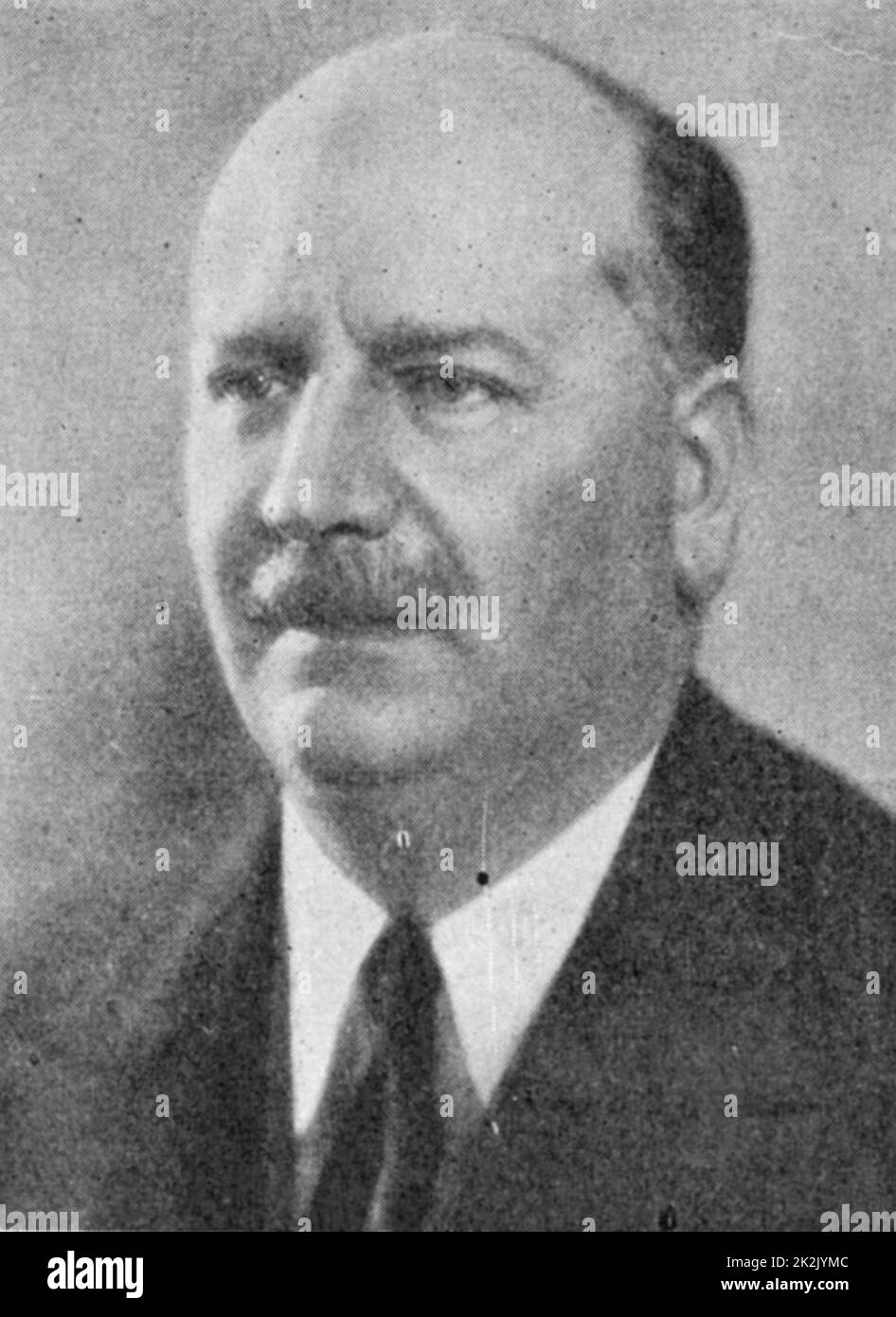 Pierre Etienne Flandin (1889-1958) French conservative politician and leader of the Democratic Republican Alliance (ARD), Prime Minister 1934-1935, 1940-1941. Foreign Minister in Vichy government December 1940-January 1941. Stock Photo
