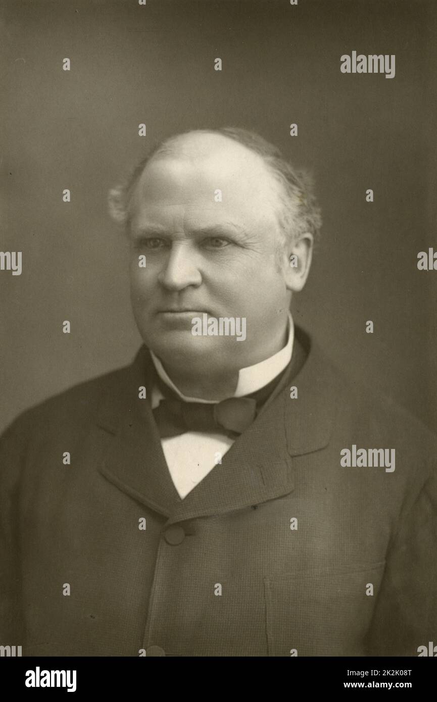 'Edward Henry Stanley, 15th Earl of Derby (1826-1893) British aristocrat and Conservative politician pictured c1890. Served as Secretary of State for Foreign Affaris 1866-1868' Stock Photo