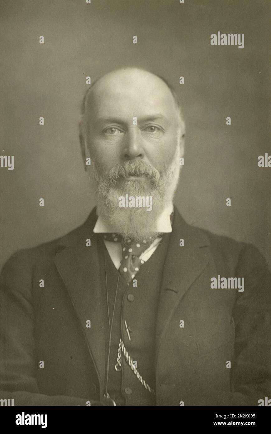 'John Eldon Gorst (1836-1916) c1890, English lawyer and politician. Member of Parliament for Chatham 1875-1892, and for Cambridge University 1892-1906: Solicitor-General 1885-1886.' Stock Photo