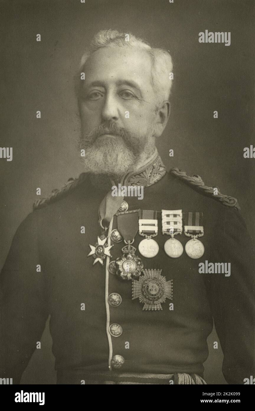 'Henry Wylie Norman (1826-1904) c1890, English soldier and colonial Governor. Served in Second Anglo-Sikh War and the Indian Mutiny. Governor of the Royal Hospital Chelsea 1901; Field Marshal 1904.' Stock Photo