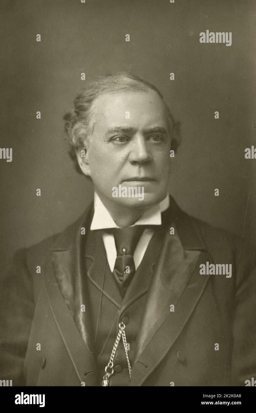 'John Lawrence (J.L.) Toole (1830-1908) English comic actor, producer and theatre owner pictured c1890. Encouraged by Charles Dickens, he turned professional in 1852 specialising in farce and low comedy parts.' Stock Photo