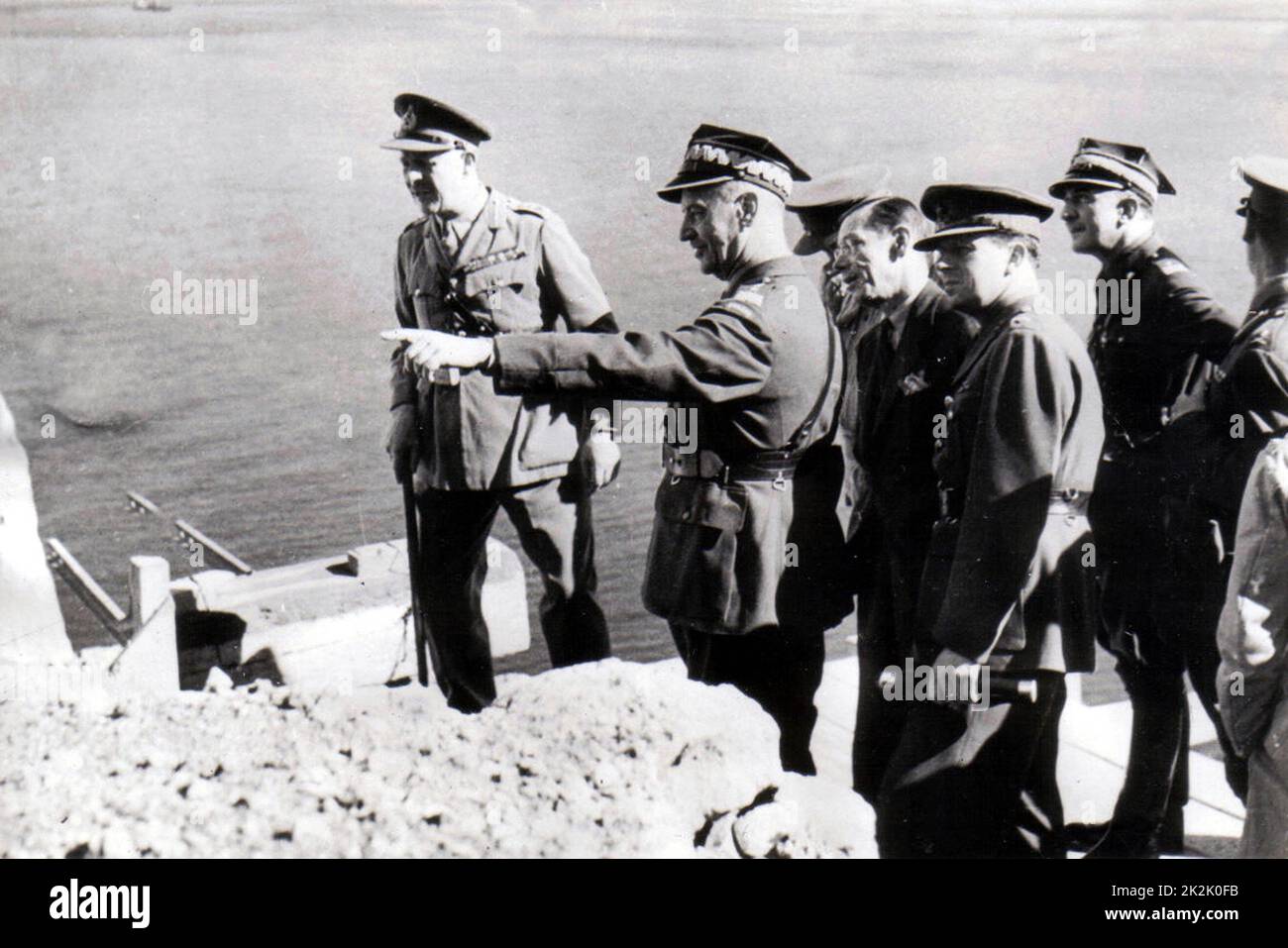 General Wladyslaw Sikorski, the Polish Premier and Commander-in chief (1881 – 1943) The last visit to Gibraltar of General Sikorski before his death, 4 July, 1943 Stock Photo