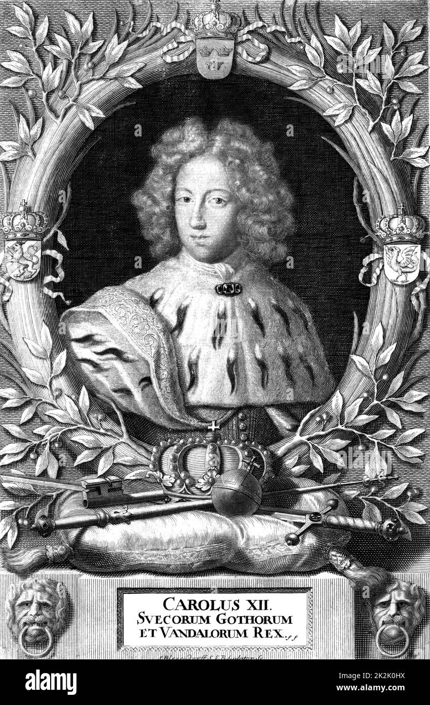 Charles XII (1682-1718) King of Sweden from 1697 to 1718 Stock Photo