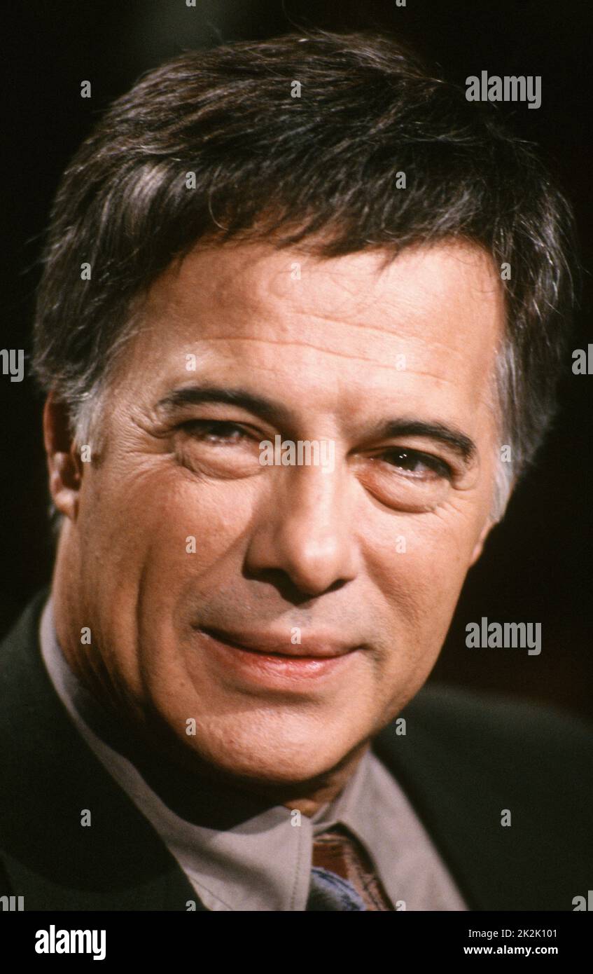 Portrait of French comedian and actor Guy Bedos, on the set of the ...