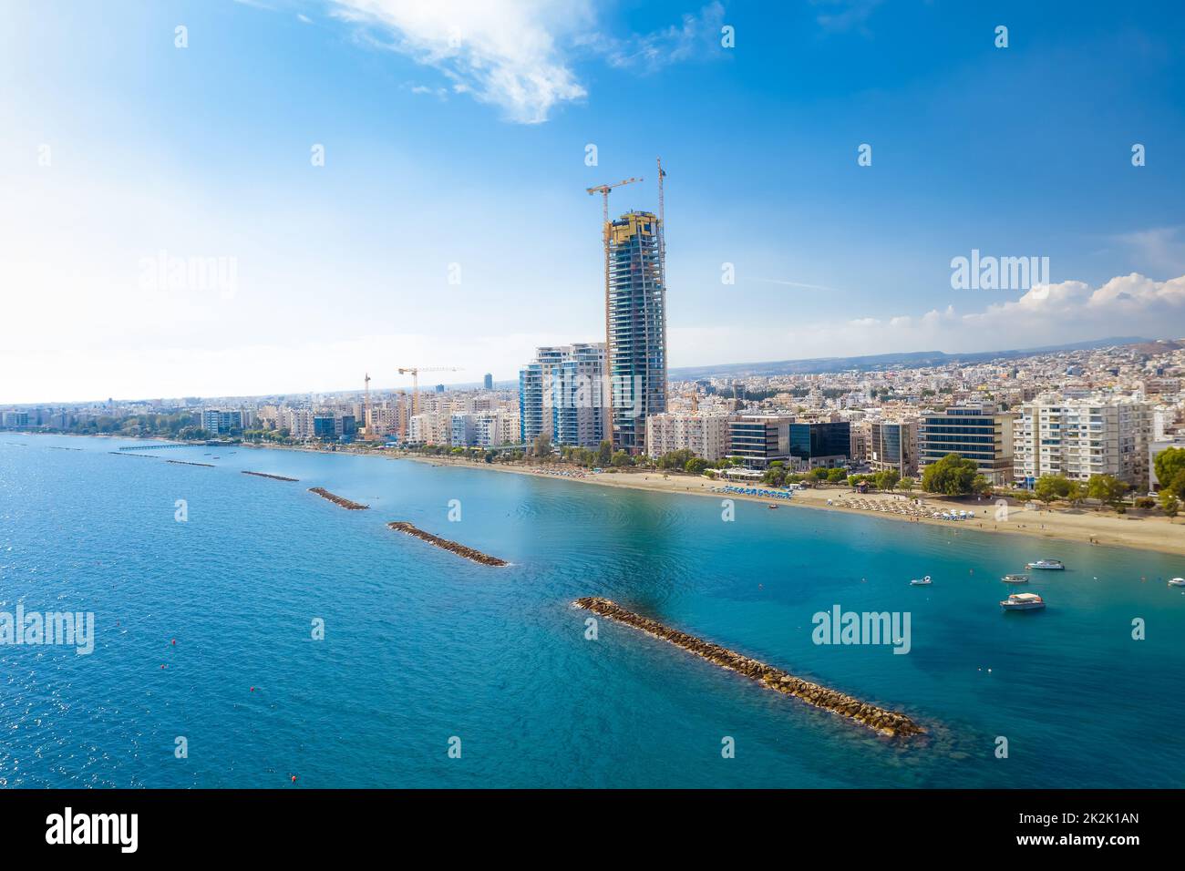 Aerial view of Limassol seafront. Cyprus Stock Photo Alamy