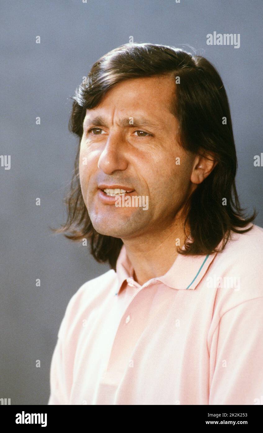 Studio shot portrait of the Romanian ex-tennis player Ilie Nastase for